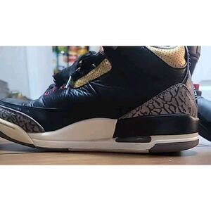 Nike Air Jordan 3 Retro Black Womens Size 9  Athletic Shoes Sneakers CK 9246-067